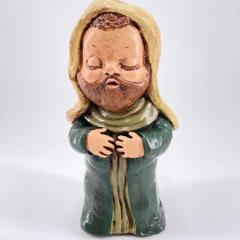 Carol Rardon Christmas Nativity Joseph Figure 1978 Religious Decor Hand Painted